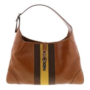 GUCCI Jackie Shoulder Bag Messenger GG Canvas Sherry Brown